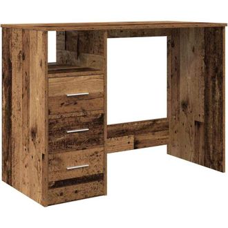 vidaXL Desk Old Wood 102x76x50 cm Engineered Wood Vidaxl