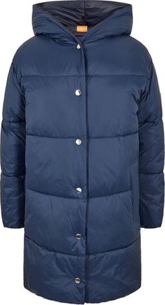 HUGO BOSS Womens Polly Short Puffer Jacket in Dark Blue - Size 16 UK