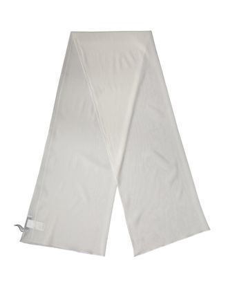 Dolce & Gabbana Womens Off White Silk Neck Wrap Shawl Stole 200cm X 64cm Scarf Elastane