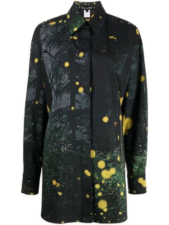 Oscar De La Renta Camicia con stampa Firefly - Nero
