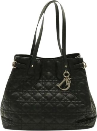 Dior Pre-owned Vintage Canvas Tote Bag - Dames - Vintage Shopper - Zwart - ONE Size - Vintage