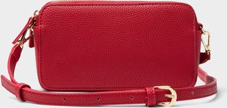 Simons Womens Double-compartment faux-leather crossbody bag