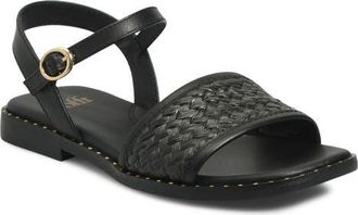 S&ouml;fft Elrose Ankle Strap Sandal in True Black at Nordstrom, Size 8.5