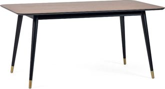 Julian Bowen Findlay Rectangular Dining Table 1.6m - Walnut & Black - Julian Bowen | TJ Hughes