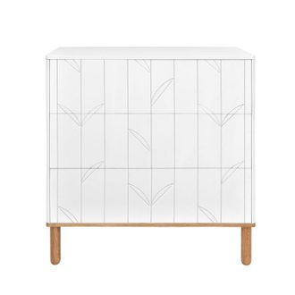 OEM Commode 3 Tiroirs Bellamy Toteme Botanic Blanc Et Bois