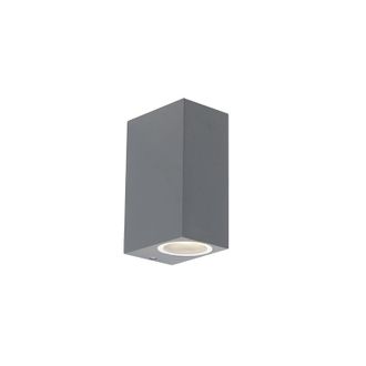 QAZQA Moderno Set De 4 Apliques De Pared Gris Oscuro 2-luces Ip44 - Baleno Aluminio Rectangular Adecuado Para Led Max. 2 X 35 Watt - Qazqa