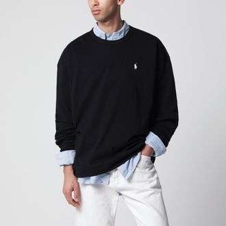 Polo Ralph Lauren Black cotton Relaxed-Fit crewneck sweatshirt