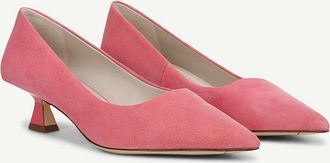 Franco Sarto Womens Franco Sarto Diva Pump Pink Suede Pointed Toe Kitten Heel VER1268