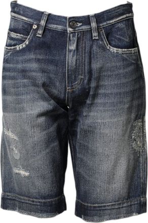 Dolce & Gabbana Distressed Denim Bermuda Shorts - Blue
