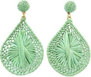 Panacea Mint Raffia Teardrop Earrings at Nordstrom Rack