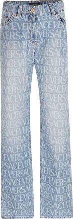 Versace All Over Monogram Denim Jeans