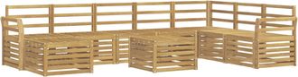vidaXL Conjunto De Sof&aacute;s De Exterior 9 Uds. Blanco Vidaxl