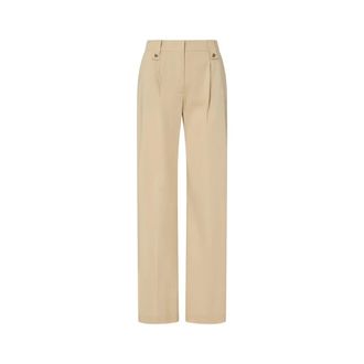 Liu Jo Wide Trousers, female, Brown, Size: XL Pantaloni straight in popeline