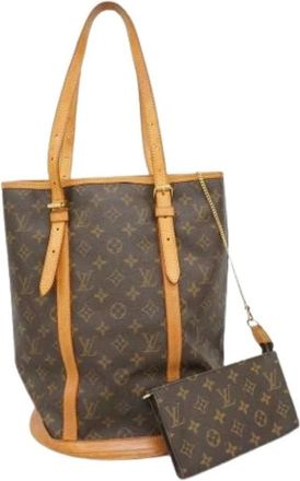Louis Vuitton Pre-owned Bucket Bags, female, Brown, Size: ONE SIZE Pre-owned Bucket GM Tote Bag