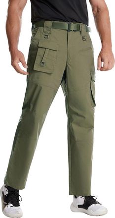 Generic Cargo Pants for Men Solid Color Mens Casual Trousers Drawstring Elasticated Waist Pockets Lightweight Outdoor Hiking Sweatpants All Seasons Mens Jogge