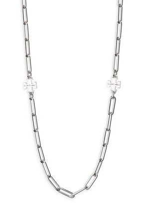 Tory Burch Good Luck Chain Necklace in Tory Silver at Nordstrom