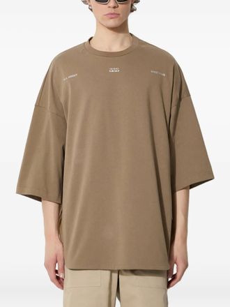 A.A. Spectrum Knockout dropped-shoulder T-shirt - men - Cotton/Polyester - M - Brown