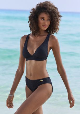 Buffalo Bikini-Hose BUFFALO Bubble, Damen, Gr. 32, N-Gr, schwarz, Obermaterial: 96% Polyamid, 4% Elasthan. Futter: 92% Polyester, 8% Elasthan, Strukturmuster,