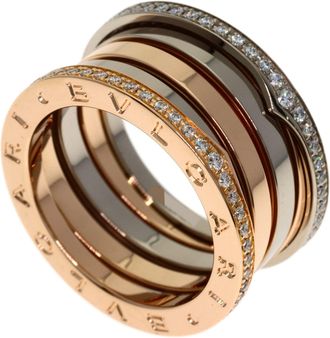 Bulgari Yellow Gold (18K) Pink Gold (18K) White Gold (18K) Band Ring (Pre-Owned)