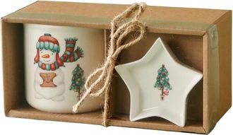 Bella Maison 2Pc Frosty Porcelain Mug & Snack Set
