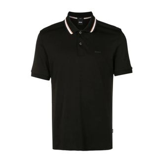 HUGO BOSS Tops, Heren, Zwart, 3Xl, Katoen, Penrose 38 poloshirt van katoen