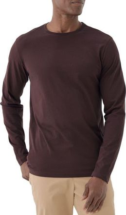 Pact Organic Cotton Mens Softspun Essential Crewneck Long Sleeve Tee in Plum at Nordstrom, Size Xx-Large