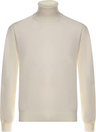 Mauro Ottaviani Wool Turtleneck - Heren - Coltruien - Wit - M - Wol - Truien & Vesten