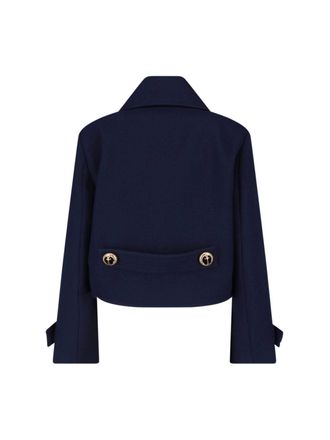 Balenciaga Womens Jackets Blue Wool