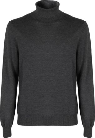 Fay Stijlvolle coltrui - Heren - Coltruien - Grijs - 2XL - Wol - Truien & Vesten