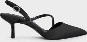 Charles & Keith Briella Sequinned Slingback Pumps