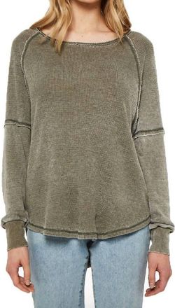 Bloomingdale's Alright Now Burn Out Thermal Top In Sage Brush