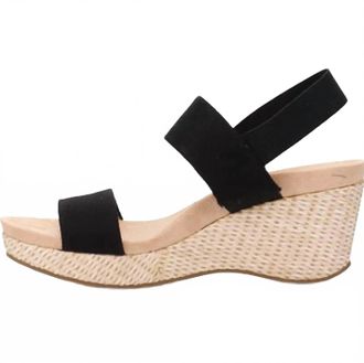 Life Stride Womens Delta Wedge Sandal In Black