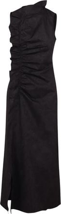 Ulla Johnson Demetria Taffeta Jurk - Dames - Casual kleedjes - Zwart - XS - Kleedjes