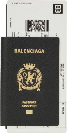 Balenciaga Passport Long Wallet 1 Ticket - Heren - Portefeuilles - Zwart - ONE Size - Leer - Accessoires
