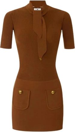 Elisabetta Franchi Mujer, Vestidos, Marr&oacute;n, Talla: XS