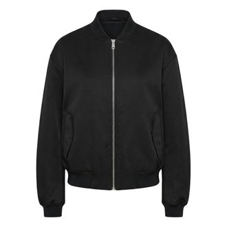 Calvin Klein Jeans Bomber Jackets, female, Black, Size: XS Satin Bomber