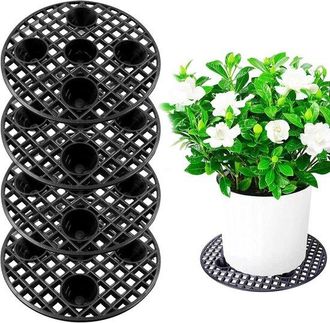 No Brand Malla De Drenaje Para Soporte De Macetas, Apta Para Uso Interior Y Exterior, 20 Cm - Juego De 4 Piezas