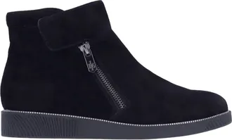 L'Amour Des Pieds Womens Jaidly Leather Round Toe Bootie In Black