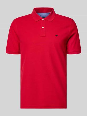 Fynch-Hatton Fynch-Hatton Regular Fit Poloshirt mit Logo-Stitching in Rot, Gr&ouml;&szlig;e 3XL