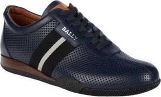 Bally Frenz Mens 6230484 Ink Perforated Leather Sneakers