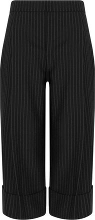 Elisabetta Franchi PANTALONE GESSATO NERO BEIGE ELISABETTA FRANCHI