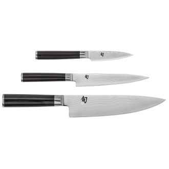 Shun Classic 3 Piece Starter Set, Chefs Knife, Paring Knife, Utility Knife