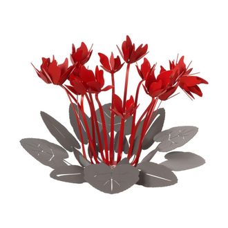 Arti & Mestieri Centro de mesa de hierro rojo, d.38 cm