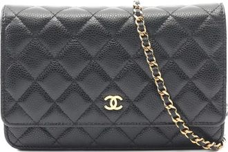Chanel Portafoglio matelass&eacute; con catena 2021 - Nero
