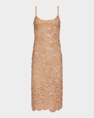 L'agence Kazuko Lasercut Midi Dress