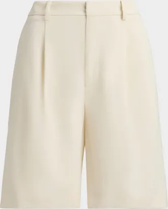 Ralph Lauren Collection Minetta Wool Gabardine Shorts