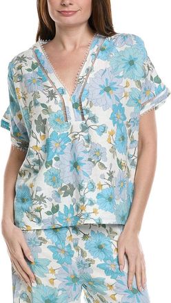 Alberta Ferretti Philosophy Printed Linen-Blend Blouse