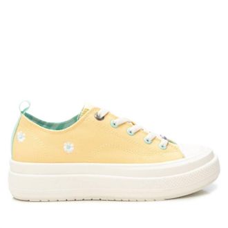Xti Womens Canvas Platform Sneakers In Yellow