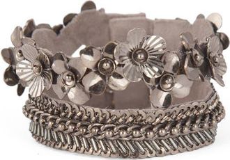 Deepa Gurnani Rika Multistrand Bracelet in Gunmetal at Nordstrom