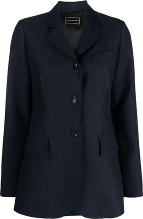 10 Corso Como single-breasted notched blazer - women - Viscose/Virgin Wool/Acetate/Viscose - 44 - Blue